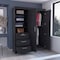 Tuhome Kenya 3 Drawers Armoire, Double Door, 3-Tier Shelf, Black CLW8963 - alternate 8